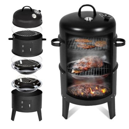 3 in 1 BBQ Smoker Grill