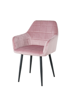 Quilted Armchair - Pink Velvet