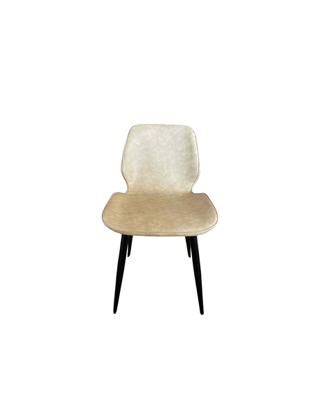 PU Leather Dining Chair (Plain) - Cream