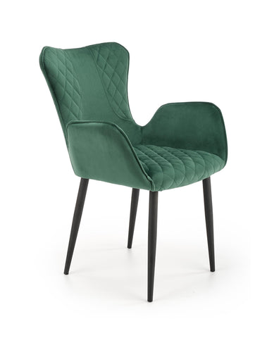 Velvet Armchair - Dark Green