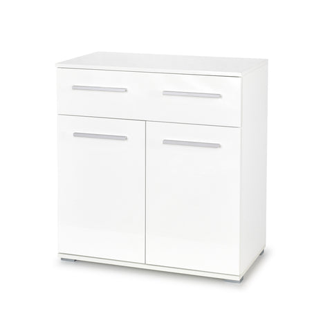 Chest - 2 Doors, 1 Drawer (White Gloss)