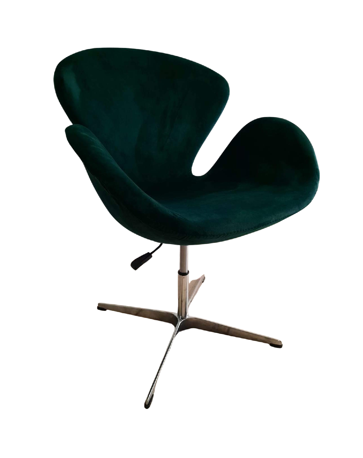 Velvet Statement Armchair (Adjustable Height) - Green