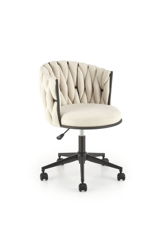 Fabric Statement Armchair (Adjustable Height) - Cream