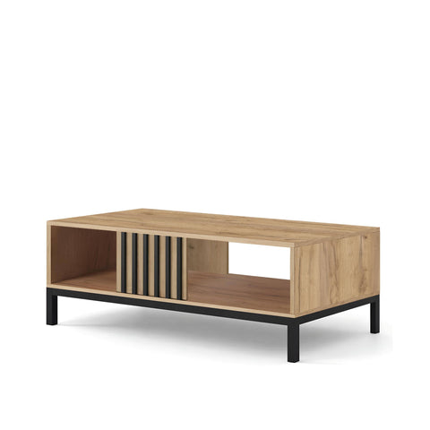 Oak/Black Coffee Table