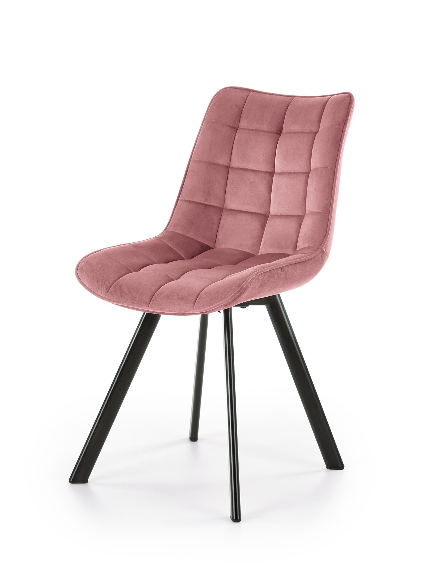 Quilted Velvet Dining Chair - Pink